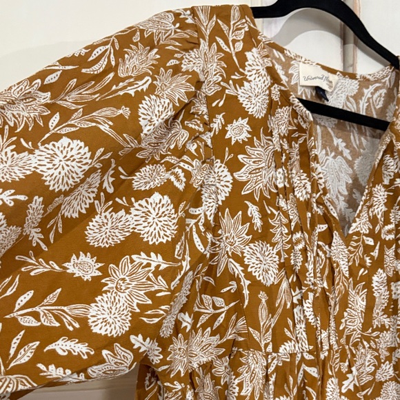 Universal Thread Mustard Floral Mini Dress - Picture 2 of 5